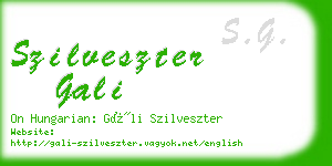 szilveszter gali business card